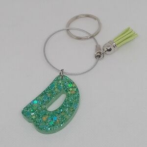 Glittery Green Keychain Accessory